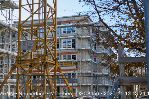 13.11.2020 - Aufstockungsbaustelle Oskar-Maria-Graf-Ring in Neuperlach