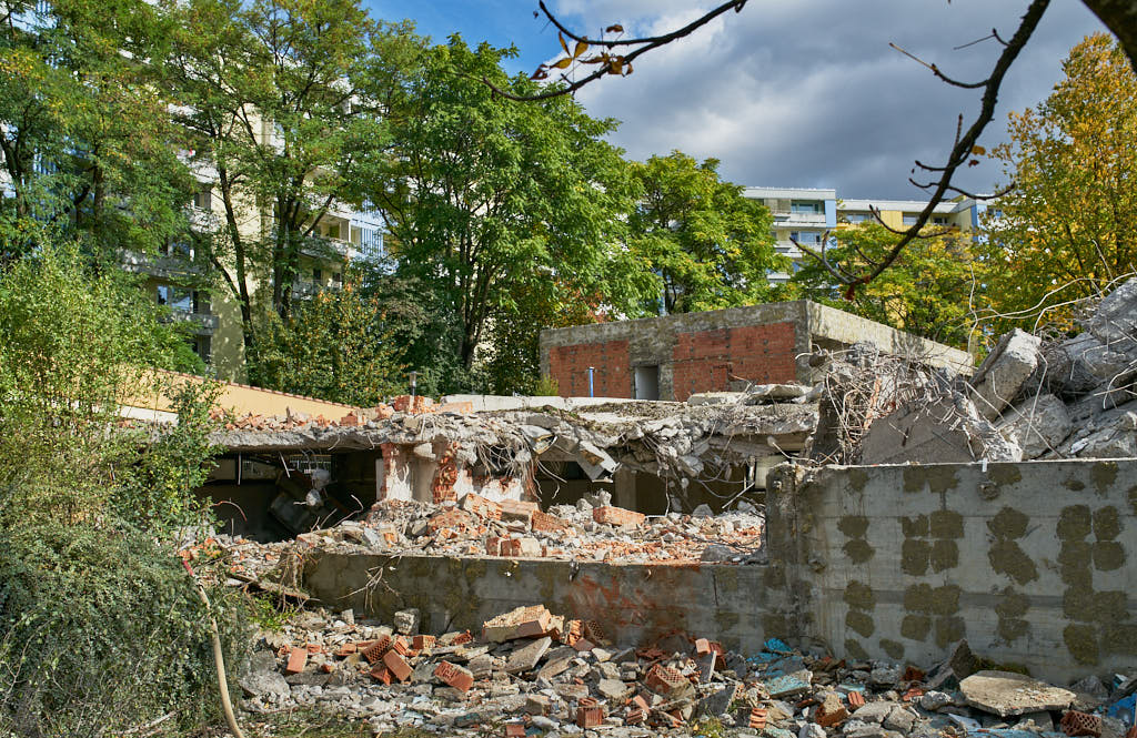 30.09.2021 - Abrissbegin des Quiddezentrums in Neuperlach